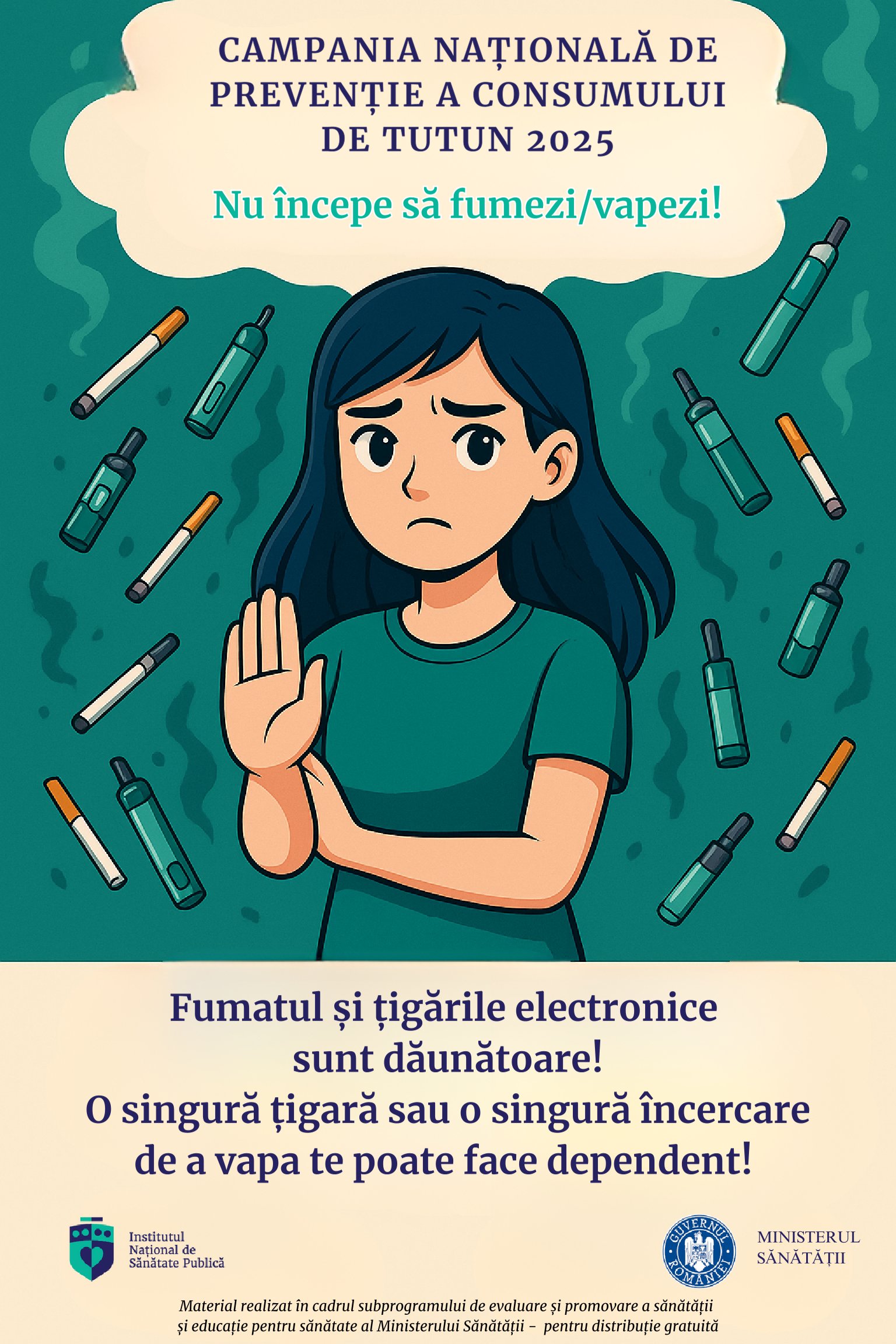 Campania de informare, educare, comunicare „România respiră curat!”, noiembrie - decembrie 2025 - poster 1 pentru tineri 10-14 ani