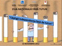 15 noiembrie 2012 - Ziua Națională fără Tutun